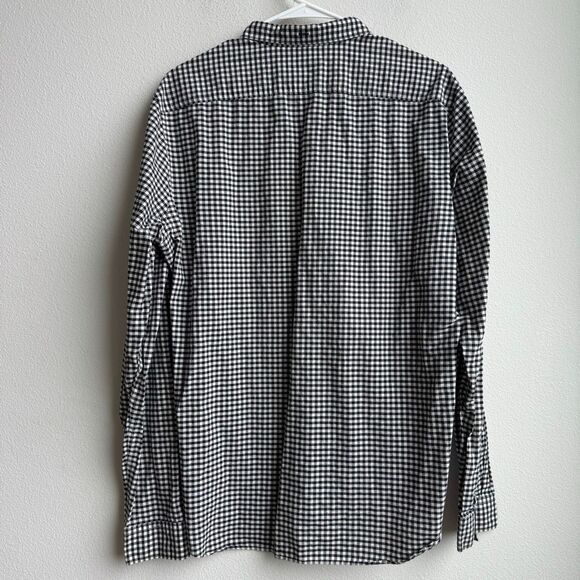 Burberry Men Black White Nova Check Button Down Classic Career Shirt Size Large - Picture 4 of 6